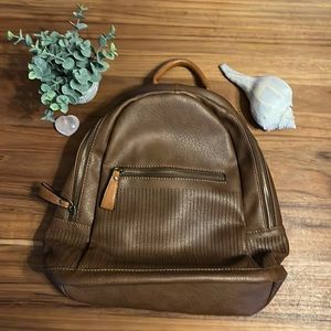 Faux Leather Backpack